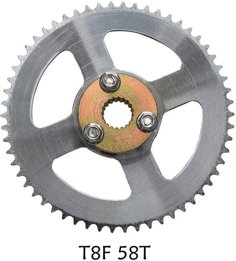 T8F 58T sprocket for Upgraded 740mm Go Kart Rear Axle Complete Kit With Brake Assembly Without Chain Sprocket For DIY projects