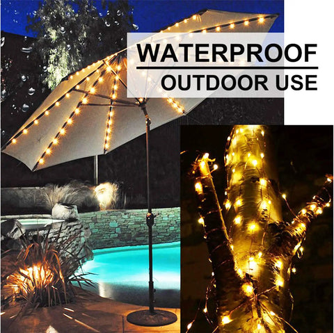 Two Pack 220 LED Firefly String Lights Dope Indoor Outdoor Vibe With 8 Modes Waterproof Copper Wire Waterfall Lights Remote Timer
