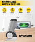 Selumie 2026 New Cordless Electric Scissors, 4V Rechargeable Cardboard Cutter with a cutting speed of 240RPM.