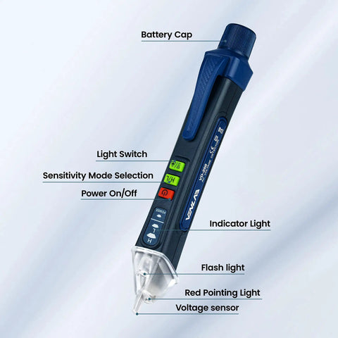 Non Contact Voltage Tester With Alarm And Flashlight LCD Display Dual Range Sniffer for electrical testing tool
