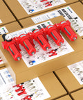 Beefed Up Industrial Grade 5 Stage Air Drying System with 0-150 PSI Regulation, 1/2 Inch NPT Red on packaging box