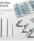 Heavy Duty Metal Drywall Anchor Kit With Toggle Bolts And Wing Nuts In Three Sizes 1/8 Inch 3/16 Inch And 1/4 Inch Includes 28 Umbrella Butterfly Hollow Wall Anchors displayed with packaging and various sizes.