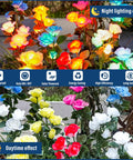 Solar Rose Garden Lights For Outdoor Decor Upgraded Lit 7 Color Changing Rose Lights With Enlarged Solar Panel Long Lasting Charge