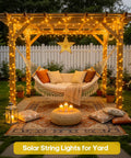 2 Pack Solar String Lights Outdoor Waterproof 400 LED 151 Ft Total Warm White 8 Modes Solar Powered Xmas Lights for patio