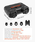 ProPress 5-Piece Pressing Kit with case and 1/2, 3/4, 1, 1-1/4 inch rings, R8 actuator for copper piping, 32KN compatible