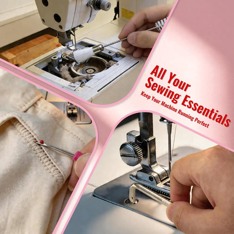 Sewing machine cleaning using Go To 30 Piece Sewing Machine Cleaning Kit With Durable Storage Box Multi Brushes And Screwdriver Universal