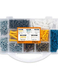 510 Piece Wall Hanging Kit With Anchors And Screws For Picture Hanging, Sweet Setup For Frames Canvases And Art organizer