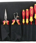 Beefed Up Insulated Industrial Pliers And Drivers Kit In Roll Out Pouch With Long Nose Pliers, Pro Grade Combo Pliers, Diagonal Cutters