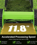 Push Reel Lawn Mower With Five Steel Blades, Walk-Behind Manual Grass Cutter, 11.8 Inch Cutting Width, Adjustable Height From 0.47 To 1.77 Inches, Removable Grass Bag For Easy Yard And Garden Cleanup. 11.8-inch cut