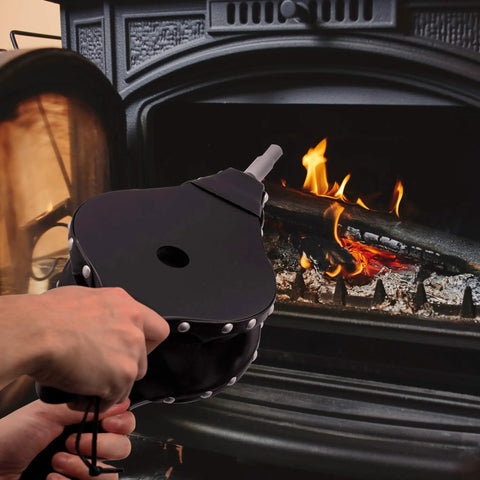 Kickstart Your Campfire With These Tough As Nails Wooden Fireplace Bellows Featuring Heat Resistant Leather And Heavy Duty Metal Nozzle The Go To Wood Fire Blower With Strap For Pits Stoves And Grills