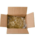 Top Shelf M2 Brass Threaded Inserts Bulk Pack 10000 Pieces 4.5mm Outer Diameter 5mm Long shown in an open box.