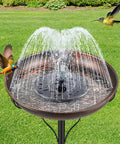 Vintage Bronze Metal Bird Bath And Feeder Bowl For Outdoors With Upgraded Five Prong Base And Taller Support Rod in garden setting