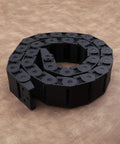 Two Pack Nylon Drag Cable Chains 18x37mm Semi Closed Wire Carriers on brown surface
