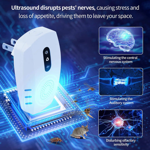 Upgraded Ultrasonic Pest Repellent Plug In Indoor 3 Mode Switch Drives Away Mice Roaches Spiders Mosquitoes Ants 10 Pack