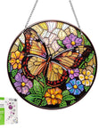 Dual Sided Diamond Art Hanging Kit For Adults With Butterfly Crystal Ornaments Flower Sun Catchers For Front Door And Windows