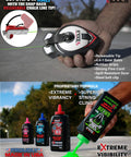 SnapBack Chalk Line With Releasable Tip For Quick Layouts And Pro Grade Durability shown in hand with green chalk.
