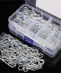 R Clip Hairpin Style Cotter Pin Kit with 300 to 400 pieces in clear case, heavy-duty steel wave shape split clips