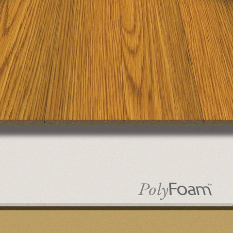 Slick And Tough Foam Underlayment Roll For Laminate And Wood Flooring With Moisture Resistant Barrier 100 Square Feet with wood surface