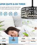 Sleek Bladeless Ceiling Fan With Remote, Crystal Chandelier Light, quiet operation, girl sleeping peacefully underneath