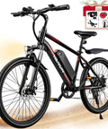 Peak 500W Electric Bike For Adults With Removable Battery 20 MPH city commuter with 7-speed and dual disc brakes displayed