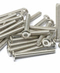 25 Pack 1/4-20 X 2 Inch Stainless Steel 304 Hex Socket Flat Head Cap Screws Bolts For Furniture With Bright Finish