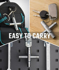 4-Way Sillcock Key Set, 2-Pack For Valve, Faucet, And Spigot Shutoff, Go-To Handy Tool For Emergency Prep, Compact, Durable Construction, Easy To Store In Your Kit on backpack and keys
