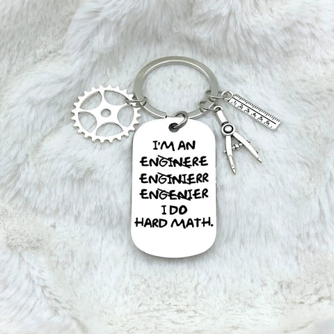 Engineering Keychain For Men A Funny Mechanical Gift For Engineers Graduation Gift For Students And Teachers Math Lovers