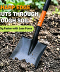 Heavy Duty Steel Flat Shovel With Detachable D Handle And Anti Slip Grip 47 Inch Square Head Shovel in soil