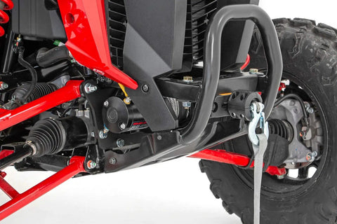 UTV Winch Mounting Plate For Honda Talon 2019 To 2021 Black Beefy Heavy Duty Thick Steel Off Road Recovery Ready close-up