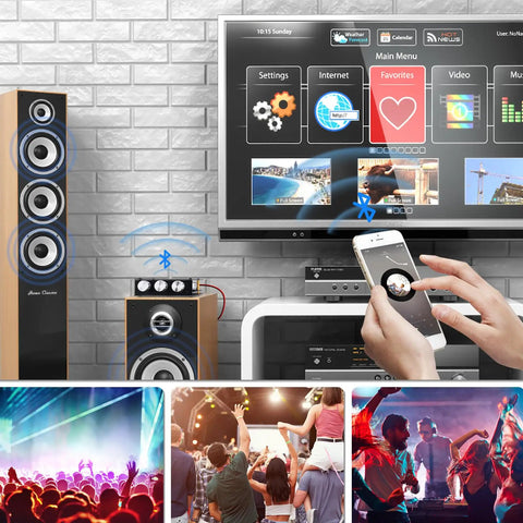 Bluetooth 5.0 200W Dual Channel HiFi Amplifier Module For DIY Speakers Subwoofer Setup Plug And Play With Bass And Treble