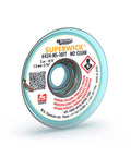 Spool of No Clean Desoldering Braid Wick, 0.06 inch width, 10 foot length, ESD safe copper solder removal rope for electronics.