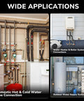 Half Inch Push To Connect Ball Valve Solid Brass Plumbing Shutoff For Pex And Cpvc Tubing Tool Free Quick Click Install for water connections.