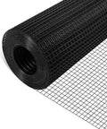 Legit Heavy Duty Black Vinyl Coated Hardware Cloth 1/2 Inch Mesh 48 X 100 Feet 19 Gauge Wire Mesh roll, black welded design.