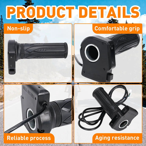 36V E Bike Throttle Grip Replacement With LCD Voltage Display And Cruise Control For Jetson Bolt Pro Atlas DYU D3F D2F C3 C4 Ancheer 250W Electric Bike Twist Grip Accelerator