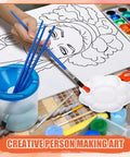 Pre Drawn Canvas Art Kit For Adults Includes 20 Canvases 20 Aprons 20 Palettes And 20 Paints Perfect For Sip And Paint Parties