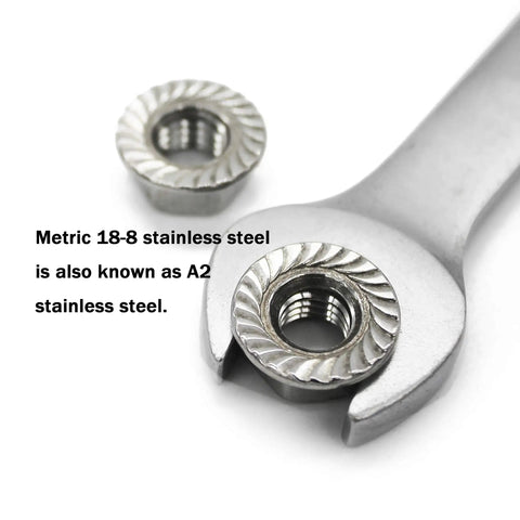 Din 6923 Serrated Hex Flange Nut Made From Tough As Nails 18 8 Stainless Steel 304 With Bright Finish Delivers Bomb Proof Anti Vibration Grip And Rock Solid Self Locking Action Stays Put Under Heavy Pressure No Matter What