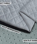 Detail of Plush Golf Cart Seat Covers With Thickened Plush Seat Towel Blanket And Non Slip Backing, quilted soft fabric and rubber backing.