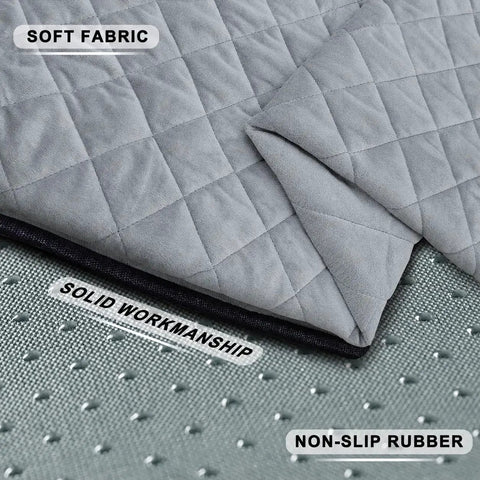 Detail of Plush Golf Cart Seat Covers With Thickened Plush Seat Towel Blanket And Non Slip Backing, quilted soft fabric and rubber backing.