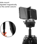 Carbon Fiber Travel Tripod With Pro Level Stability, Fast Setup And Takedown, Ergonomic Ball Head, Ultra Compact And Portable With phone mount