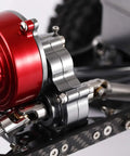 Beefed-Up Full Alloy 1/10 RC Car Transmission Case Gearbox Assembled For Axial SCX10 SCX10 II 90047 with titanium finish