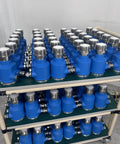 Rack of 80 GHz Radar Level Transmitter For Wastewater And Oil Tanks Non Contact Level Measurement With Narrow Beam High Accuracy To 2mm Over A Range From 2m To 10m Up To 20m Space Saving Retrofit Friendly Compact Sensor