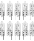 10 Pack G8 20W 120V Halogen Light Bulbs T4 Bi Pin Base One And A Quarter Inch Length Soft White Under Cabinet Puck Lighting Replacement
