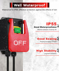 110 To 120 Volt Single Phase On Off Emergency Stop Switch With Large Stop Paddle, IP55 waterproof rating, wall-mounted