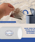 35 Pack Disposable Hair Catcher Mesh Strips For Shower Bathtub Sink Drain Stops Clogs Dead In Its Tracks Keeps Your Pipes Spotless A Straight Out No Sweat Solution with a person disposing used filter.
