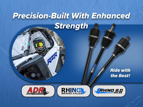 Beefed Up Rhino Rear Axle for Polaris Ranger XP 1000 Texas Edition and NorthStar Edition, precision-built for strength with chromoly steel.