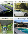 10 By 20 Ft Shade Cloth With 55 Percent Shade For Garden Plants Backyard Greenhouse And Patio With Grommets Sun Shade Net Mesh Tarp That Keeps Heat Out And Easy Setup For Plant Protection shown over car, pool, farm, courtyard