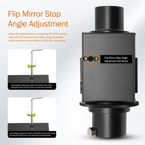 1.25 Inch Flip Mirror For Telescope With Eyepiece Adapter And Camera Attachment A Must Have For Precise Focusing And Centering