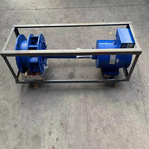 20kW Axial Flow Hydroelectric Generator for Home Power 220V Genny with Pure Copper Core in metal frame, side view