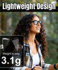 Clear Side Shield Accessory for Ray-Ban Meta and Oakley HSTN Glasses with ultra-light 3.1g weight visible in forest setting.