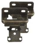 Self Closing Cabinet Hinges One Half Inch Overlay, Semi Concealed Steel Hinges With Screws For Kitchen Cabinets, close-up view
